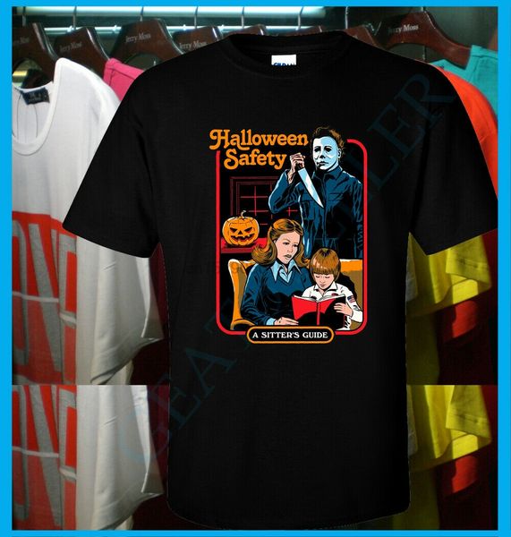 

new halloween safety steven rhodes a sister guide t shirt s-2xl creepy company