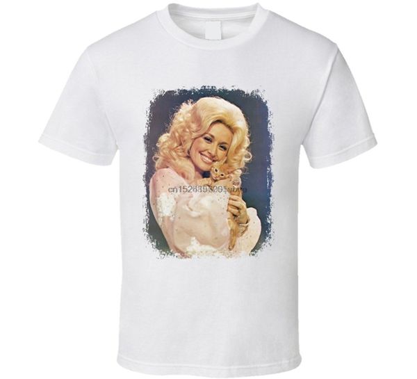 

dolly parton 70s celebrity icon vintage worn look fashion short sleeved tee shirt for men summer funny t shirt