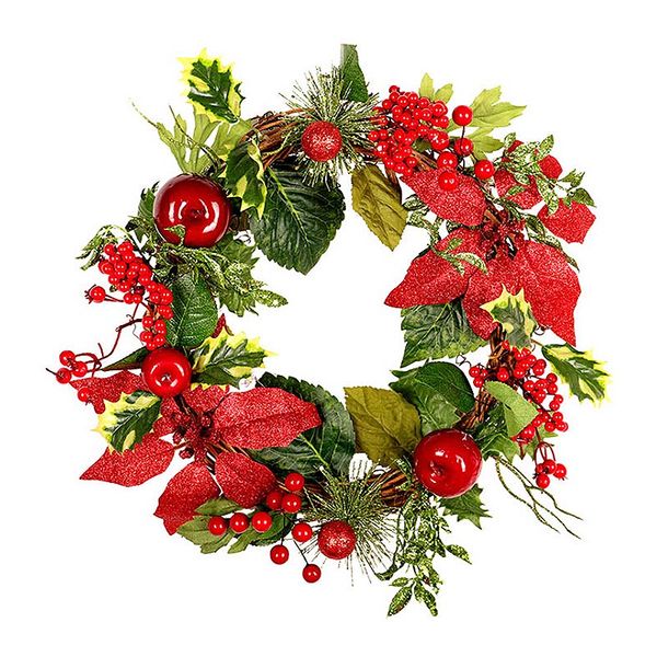 

decorative flowers & wreaths home wall window door hanging artificial flower garland fake berry wreath christmas thanks giving festival deco