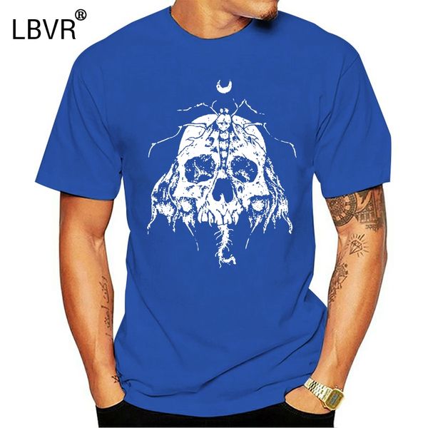 

fashion style t-shirt moth skull rotten fantom skull moth black and white graphics moon gothic metalhead horror for mans
