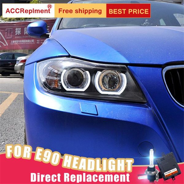 

2pcs светодиодные фары для e90 2005-2020 водить автомобиль фары angel eyes ксенон hid kit противотуманные фары дневного времени идущими