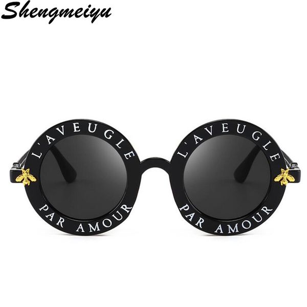 

sunglasses est fashion round women brand designer vintage gradient shades sun glasses uv400 oculos feminino lentes, White;black