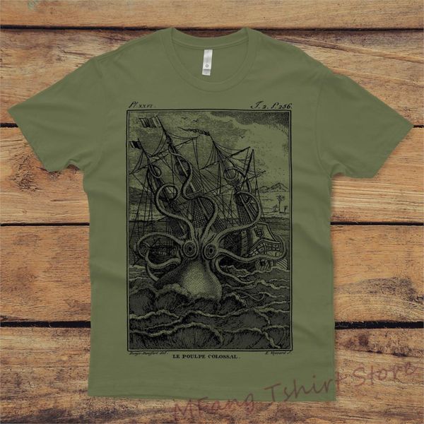 

ocs shirt men ocs t-shirt kraken tshirt pirate graphic tee men graphic tee ocs art 100% cotton o-neck tshirts