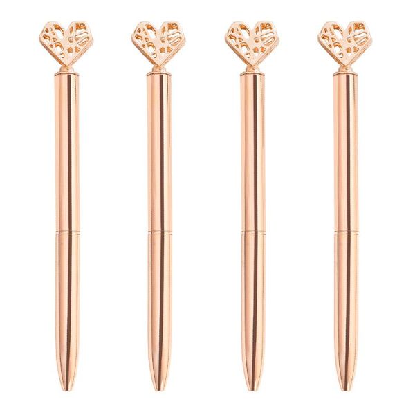 

500pcs fashion styling love ballpoint pen creative rotating metal advertising gift pens school office supplies can custom logo, Blue;orange