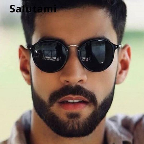 

round rivet men sunglasses 2020 small frame black sun glasses women alloy vintage retro shades goggle oculos, White;black