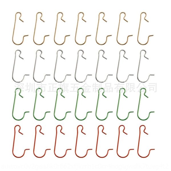

30mm gold silver green red four-color christmas gold and silver green and red four-color tree decorative hook christmas hook whm1j