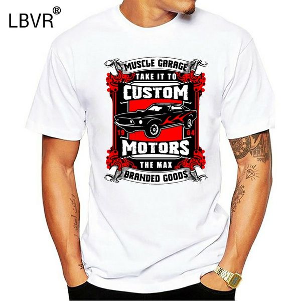 

muscle garage custom motors branded goods v8 t shirt cotton humor round neck designing sunlight spring pattern slim shirt