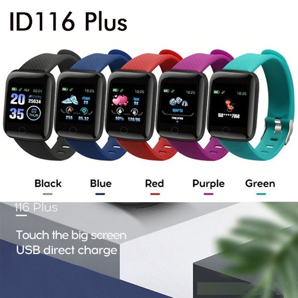 

sports id116 plus smart bracelet with fitness tracker heart rate blood pressure wristband 116 plus f0 for fitbit mi band 116plus