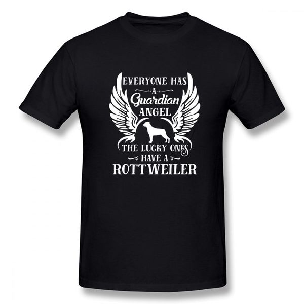 

my guardian angel is a rottweiler t-shirt funny birthday cotton short sleeves t shirts causal o-neck tees hip hop oversized