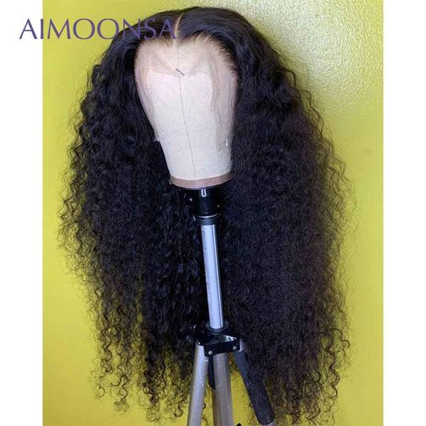 

curly human hair wig 180 density lace front wig deep curly 13x4 lace frontal human hair frontal wigs for black women remy, Black;brown