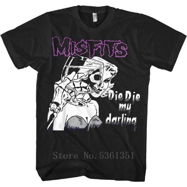

cool t shirt casual tees new misfits punk die die my darling shirt funny danzig anime sml 2xl clothing