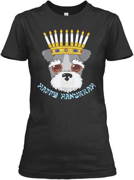 

men t shirt happy hanukkah funny schnauzer menorah h women t-shirt