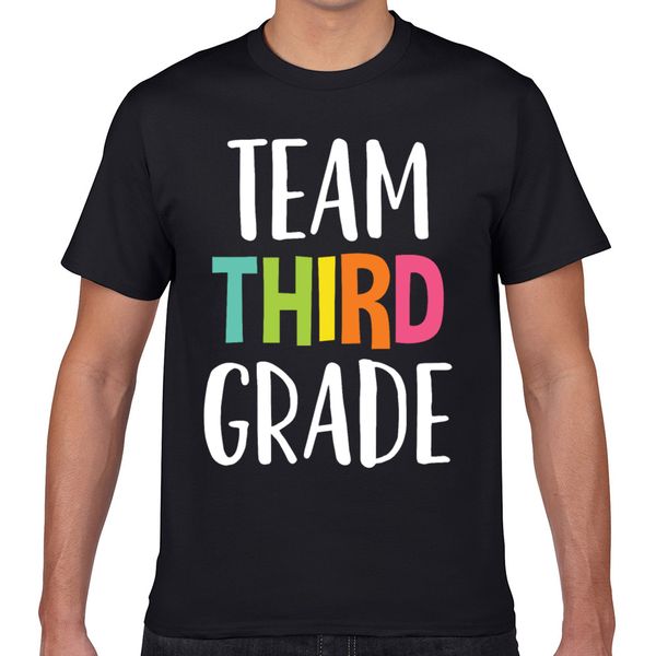 

t shirt men team third grade 3rd grade teacher fashion white geek print male tshirt xxxl