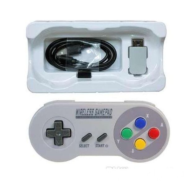

masiken 2.4ghz wireless controller gaming joystick joypad gamepad for nes (snes)super nintendo classic mini game accessories