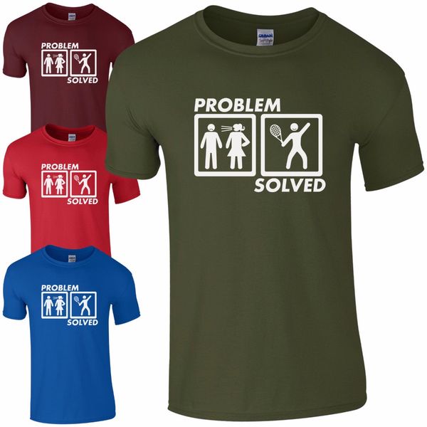 

2019 fashion o-neck clothes problem solved tenniss t-shirt - dads marriage father's day present mens giftshirts t-shirt