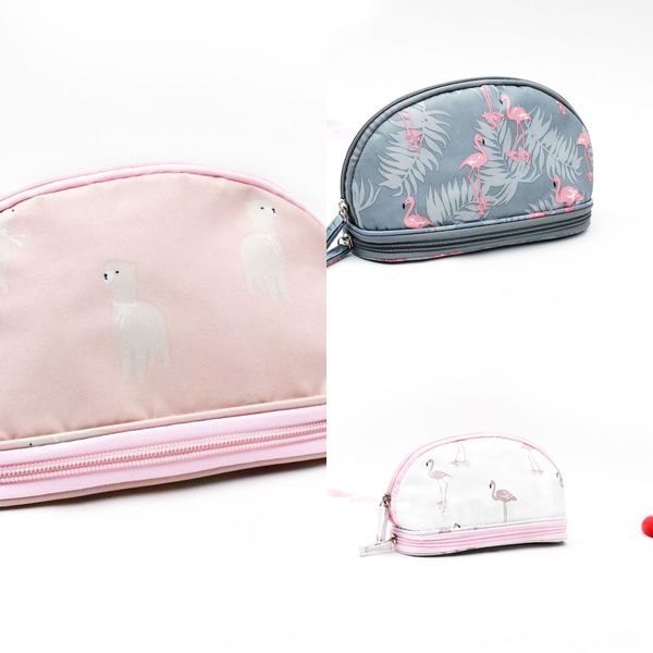 

colorful semicircle travel portable large storage bagcosmetic bag bagcapacity double-layer cosmetic storage bag handbag jtlpg