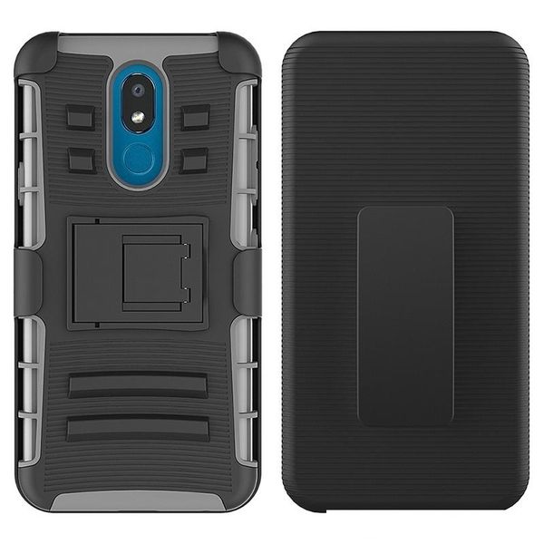

for alcatel 3v 2019 armor hybrid case 3 in 1 combo holster belt clip protective defender kickstand phone cover oppbag
