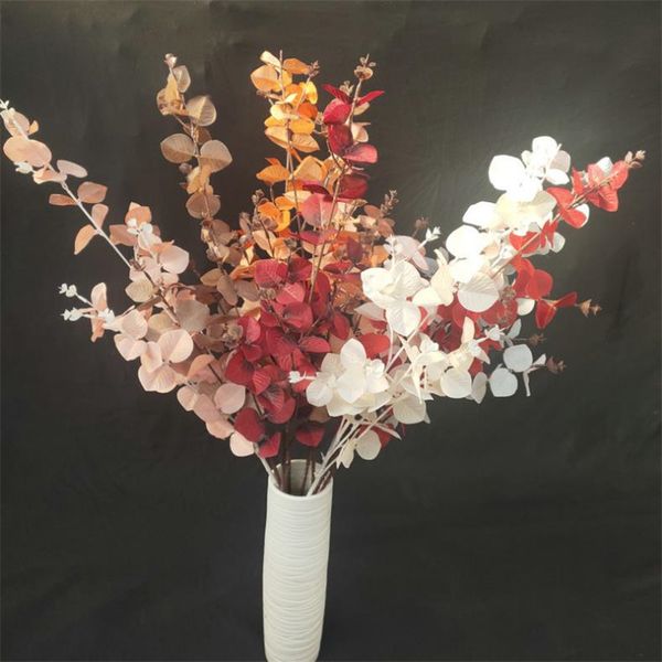 

decorative flowers & wreaths 7pcs fake long stem eucalyptus heart grass (9 stems/piece) 35.43" simulation autumn greenery for wedding h