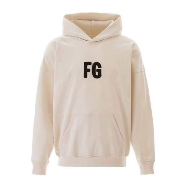 

20fw autumn winter oversize fear of god fg towel embroidery hoodie skateboard loose hoodie fog hoody hooded sweatshirt, Black