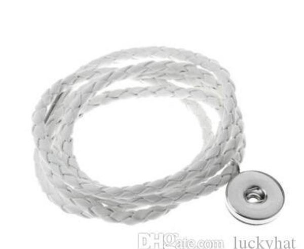 

10pcs / серия woven nice ручной работы ювелирных изделий браслета способа шарма горячего многослойная мгновенного кожа 18мм кнопка diy fit b, Golden;silver