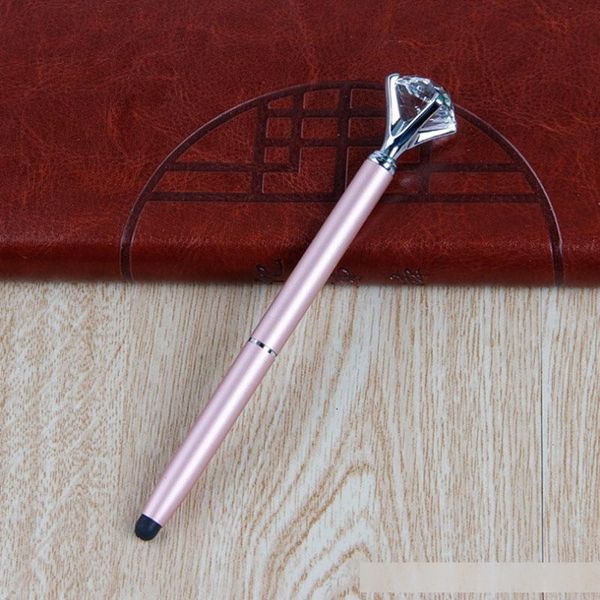 

new big diamond capacitive touch screen ballpoint pens black ink business school office wedding christmas birthday gift, Blue;orange