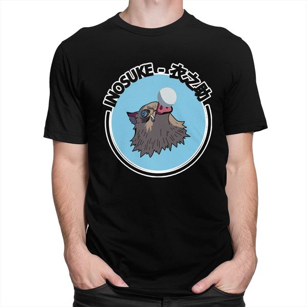 

fashion kimetsu no yaiba shirts men short sleeves soft cotton tee summer inosuke demon slayer t-shirt anime manga tshirt gift