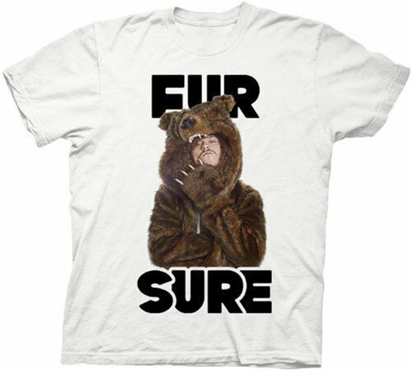 

men's workaholics comedy tv show series fur sure blake white t-shirt tee tee shirt