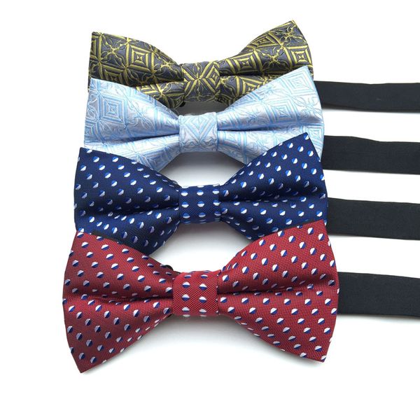

new mens bow tie adjustable formal neck ties wedding party accessories men's bow tie polka dots pre-tied tuxedo butterfly bowtie, Blue;purple