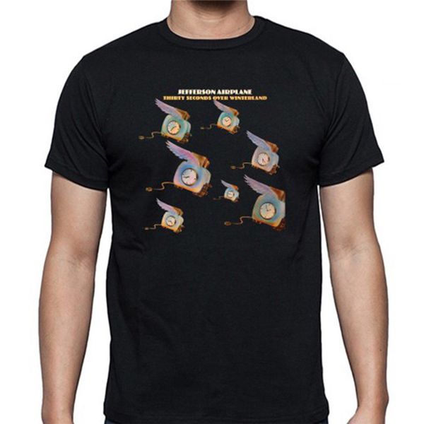 

jefferson airplane thirty seconds over winterland men's black t-shirt size s-3xl summer style tee shirt