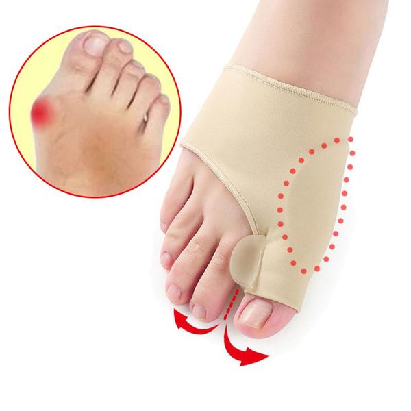 

2pcs=1pair toe separator hallux valgus bunion corrector ortcs feet bone thumb adjuster correction pedicure sock straightener