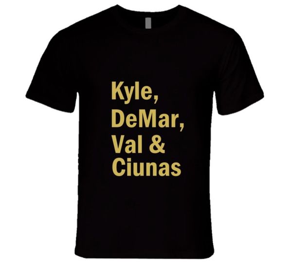 

toronto basketballer kyle lowry demar derozan jonas valenciunas t shirt100%e fabric