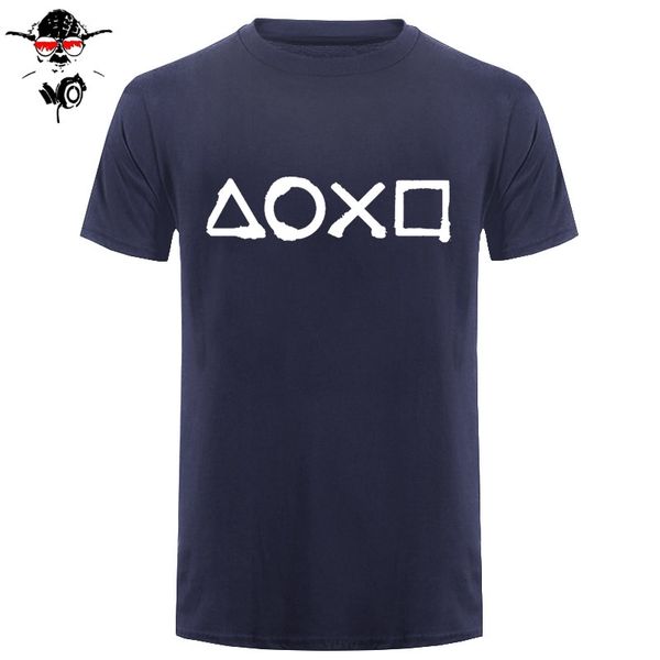 

бесплатная доставка новых людей хлопка тенниски playstation кнопки случайные футболки мужские топ тройники