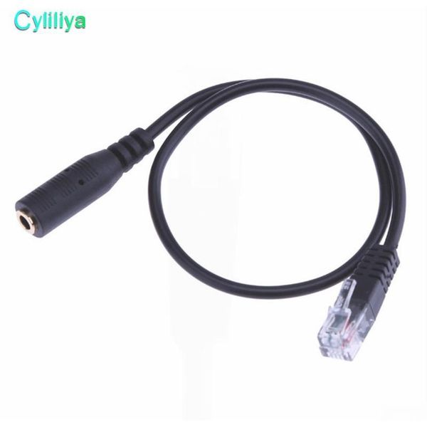 

cgjxs phone adapter -smartphone 3 .5mm to rj9 adapter convertor cable pc computer headset telephone
