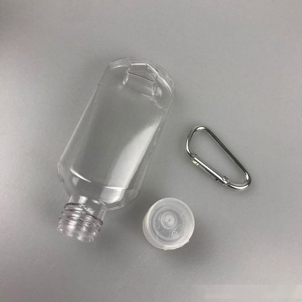 

30ml 50ml transparent hook bottle ring buckle portable hand sanitizer bottle sports travel bottle home cleaning accessories a555