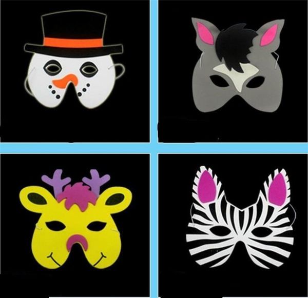 

kids eva cartoon mask elephant tiger party masks fashion kawaii foam full face masks children day gift toy many styles 0 72cl zz