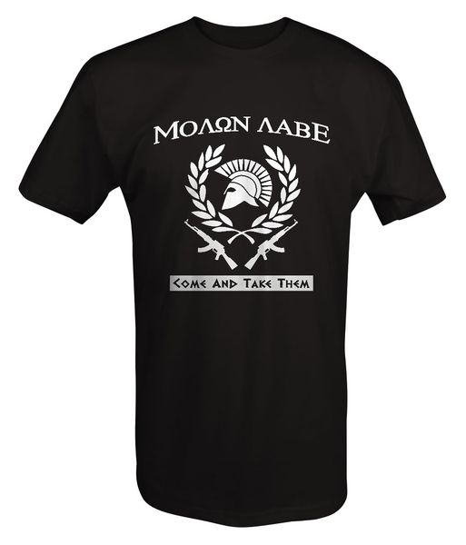 

2020 fashion molon labe greek come and take them ar15 ak47 t shirt tee shirt