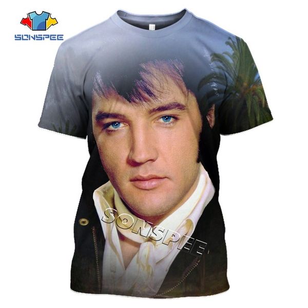 

elvis presley the king men summer homme pullover 3d print shirts oversized graphic humor men clothing