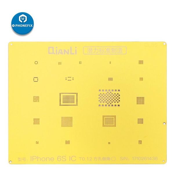 

phonefix qianli golden bga reballing stencil nand cpu ic chips reballing repair tool for 6 6s 7g 7plus 8 8p x xs max