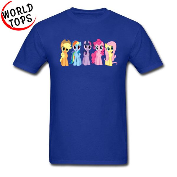 

cute rainbow pony group show classic t-shirts designer blue print tshirt women men girl fashion short sleeve tee shirt