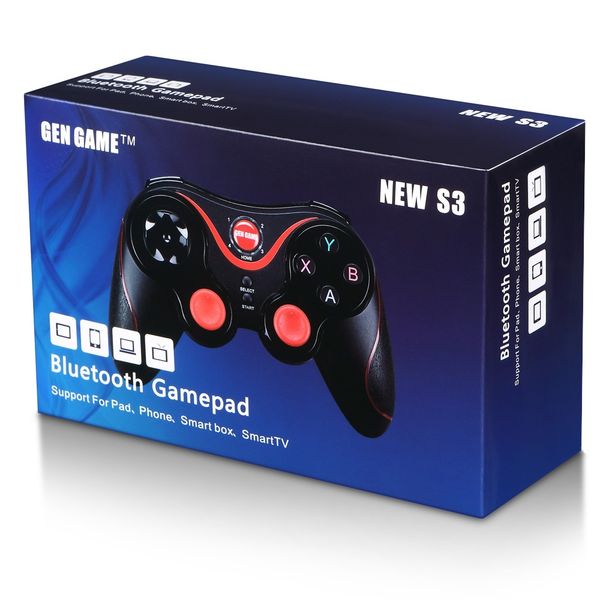 

new s3 wireless bluetooth gamepads joystick gaming controller remote control bt 3.0 for mobile phone tablet pc holder included