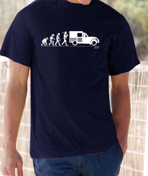 

fashion 2019 tee mens evolution of man 2cv commerciale t-shirt print t shirt