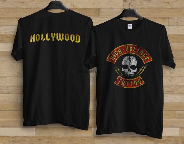 

vtg rare high voltage tattoo hollywood рубашка переиздание