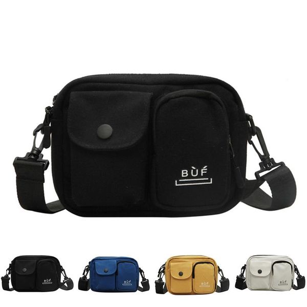 

women canvas bag fashion cell phone bag with zipper korean crossbody for female ladies shoulder bolsa feminina