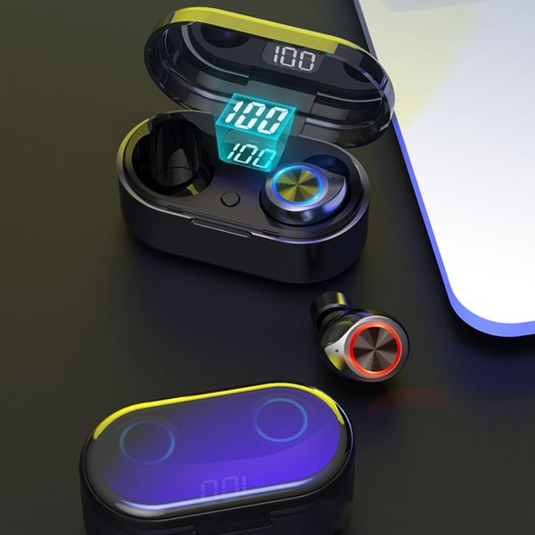 

new wireless bluetooth earbuds rdht-tw80 tws bluetooth 5.0 smart touch control led display auto pairing bluetooth headphones