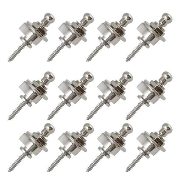 

прочные 12шт гитары бас ремень замки кнопки, Black;brown