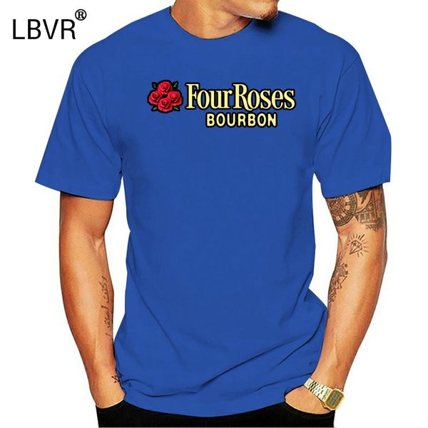 

four rosesharajuku streetwear shirt menstraight bourbon whisky logo mens black t shirt