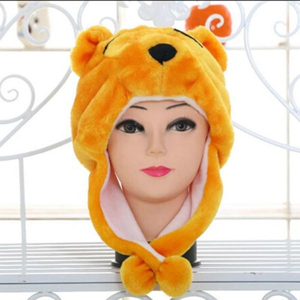 

cute kids soft performance props costume cap gifts adults hat animal funny plush cartoon, Blue;gray