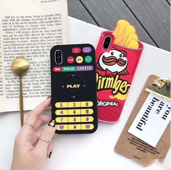 

3d cartoon cake cactus ketchup soft silicone phone case cases cover for iphone 11 pro xr xs max x 8 7 6s plus