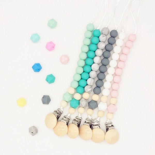 

ins appease silicone baby pacifier clip chewable anti dropping chain holder clips nipple teether molar toys security 8 5as d2