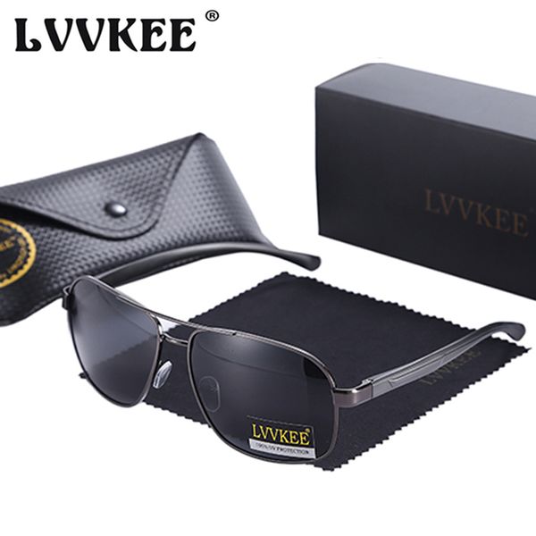 

lvvkee 2020 brands aluminum magnesium polarized sunglasses men's driver mirror sun glasses for male eyewear uv400, White;black